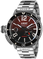 U-Boat Sommerso Ghiera Ceramica Nera Quadrante Bordeaux Bracelet Watch 9521/MT Image 1