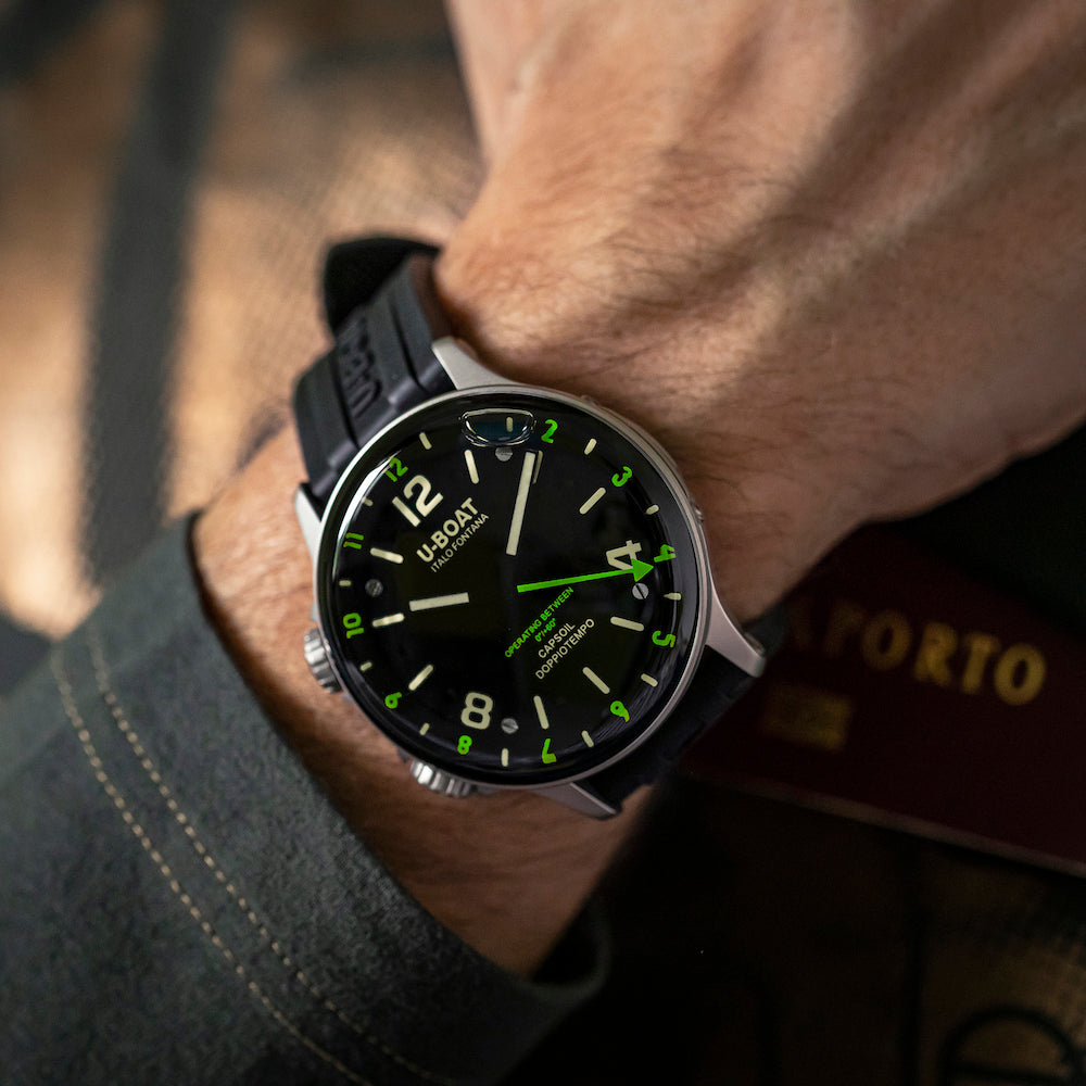 U-Boat Watch Capsoil Doppiotempo 45 SS Green Indices D 8838/B Image 2