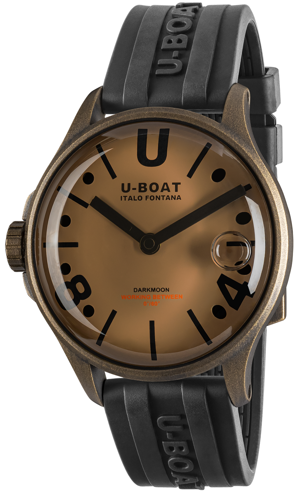 U-Boat Watch Darkmoon 44 Brown Black Curve Vintage D 9546 Image 1