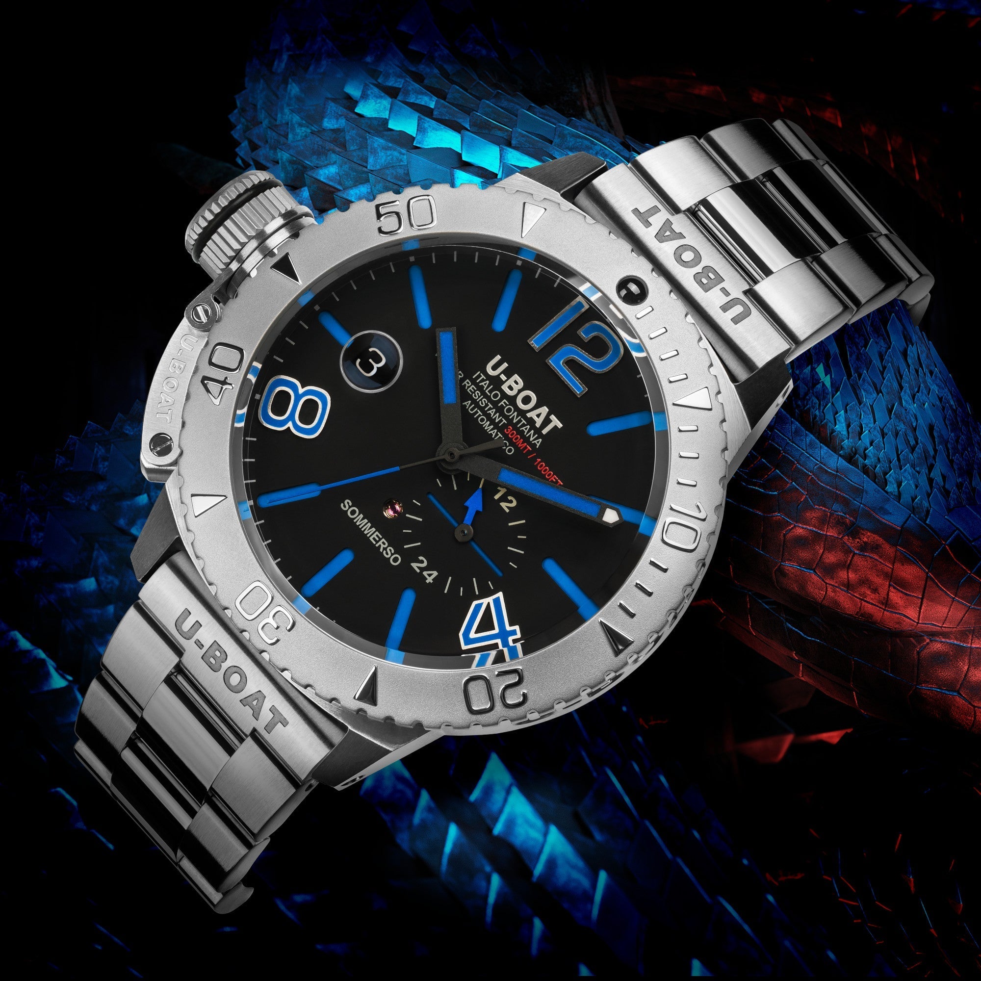 U-Boat Watch Sommerso Blue Bracelet D 9014/MT Image 3