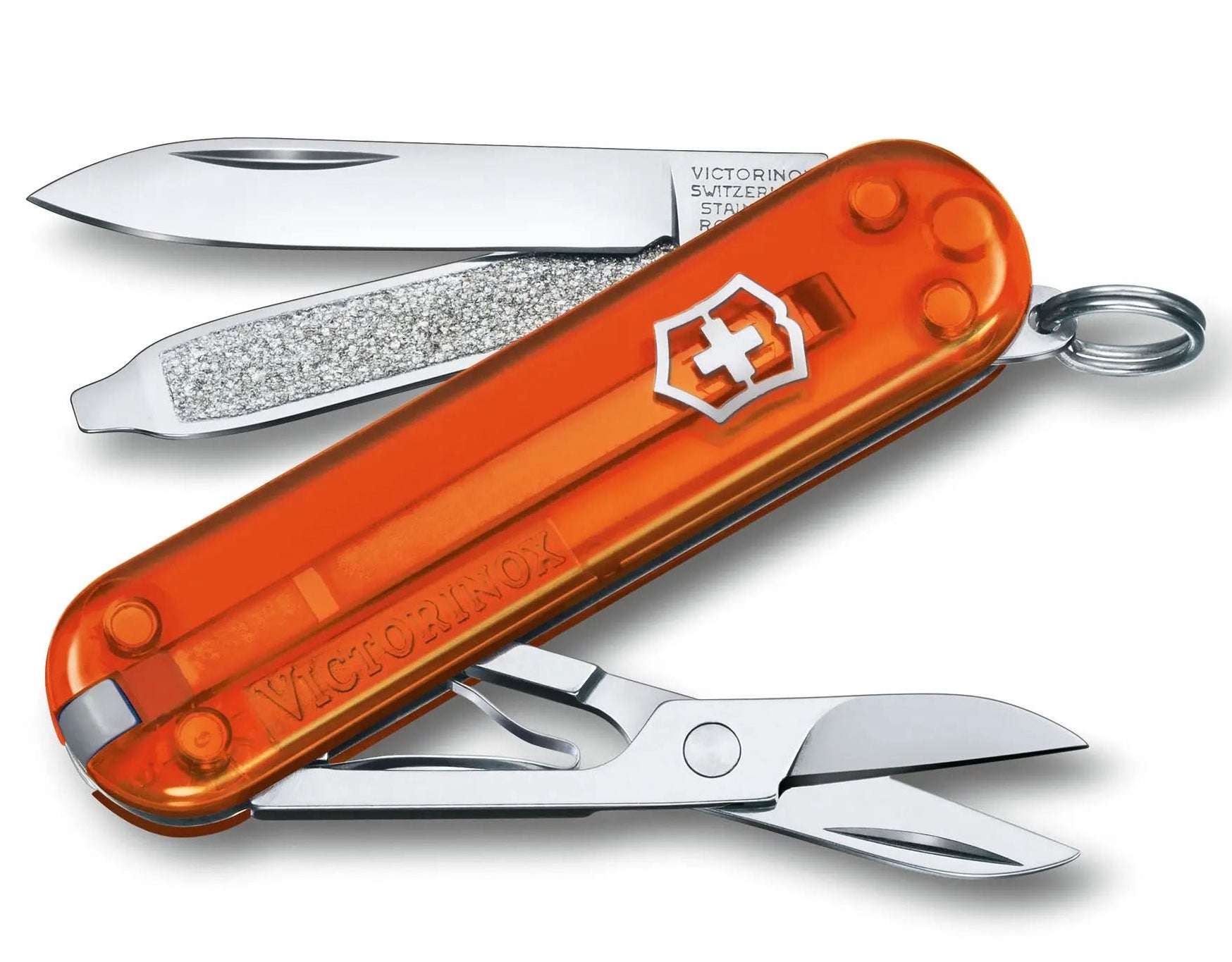 Victorinox Small Pocket Knife Classic SD Transparent Fire Opal 06223T82G Image 1