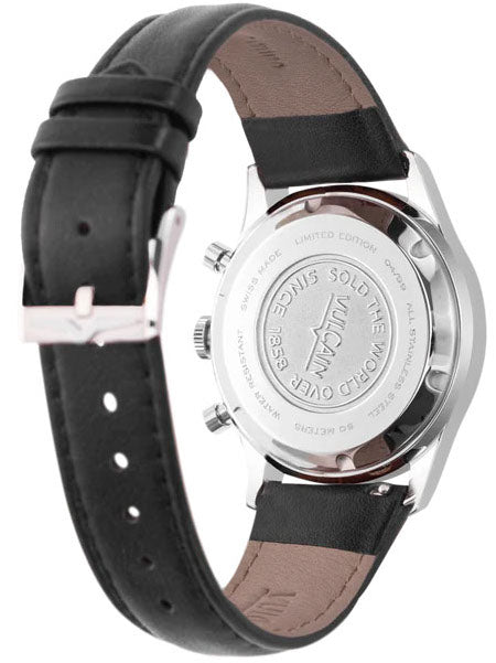 Vulcain Chronograph 38mm Black Silver Leather Watch 640109A00.BAC201 Image 3