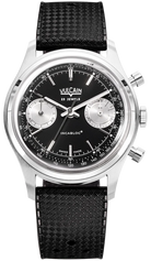 Vulcain Chronograph 38mm Black Silver Rubber Watch 640109A00.BAC243 Image 1