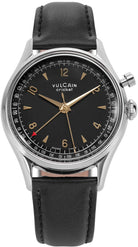 Vulcain Cricket Tradition 36mm Black & Gold Leather Watch 100169A06.BAC301 Image 1