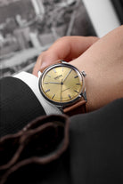 Vulcain Grand Prix Champagne Black Calf Leather Watch 670171A70.BAC201 Image 4