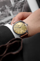 Vulcain Grand Prix Champagne Black Calf Leather Watch 670171A70.BAC201 Image 4