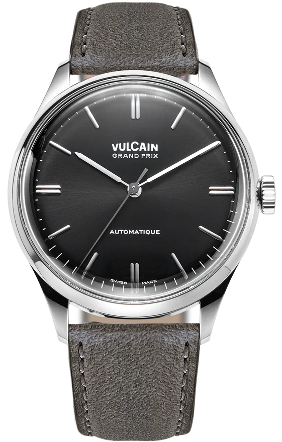 Vulcain Grand Prix Grey Leather Watch 670171A00.BAC213 Image 1