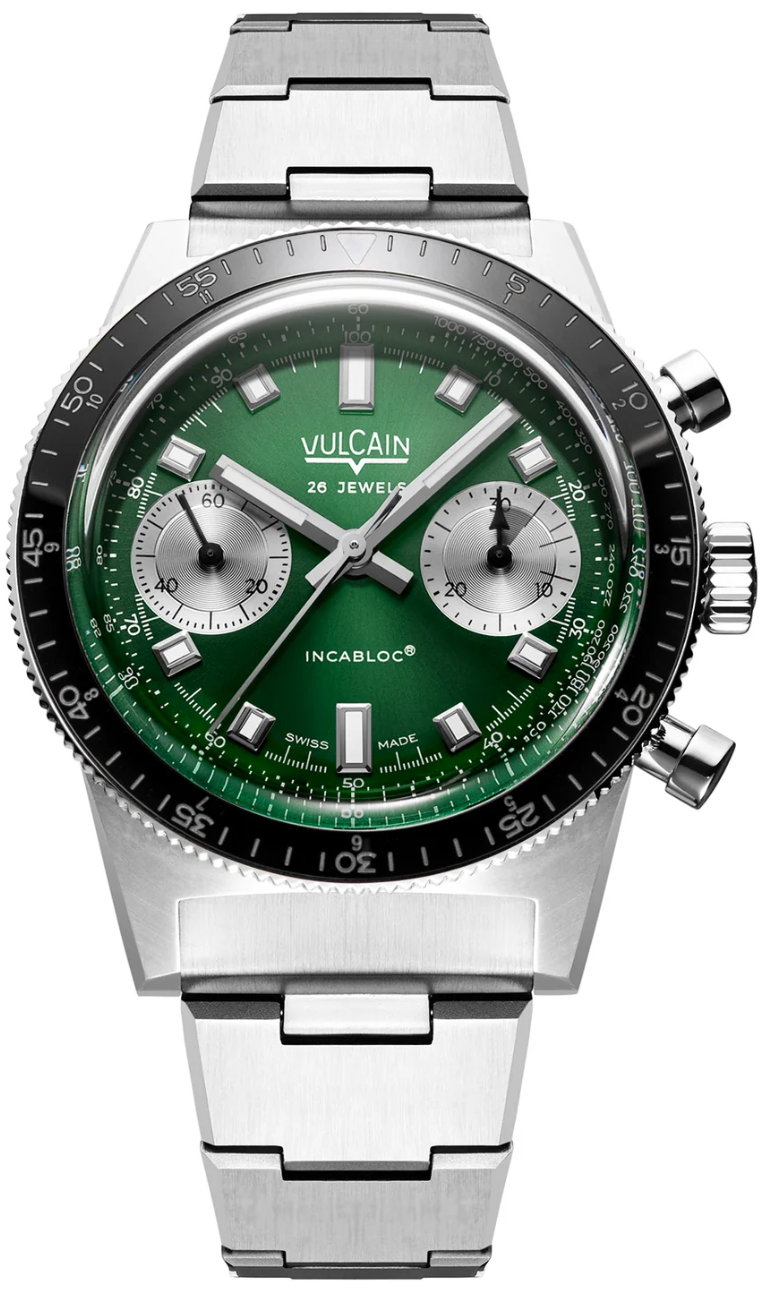 Vulcain Skindiver Chronograph Green Bracelet Limited Edition Watch VLC-103 Image 1
