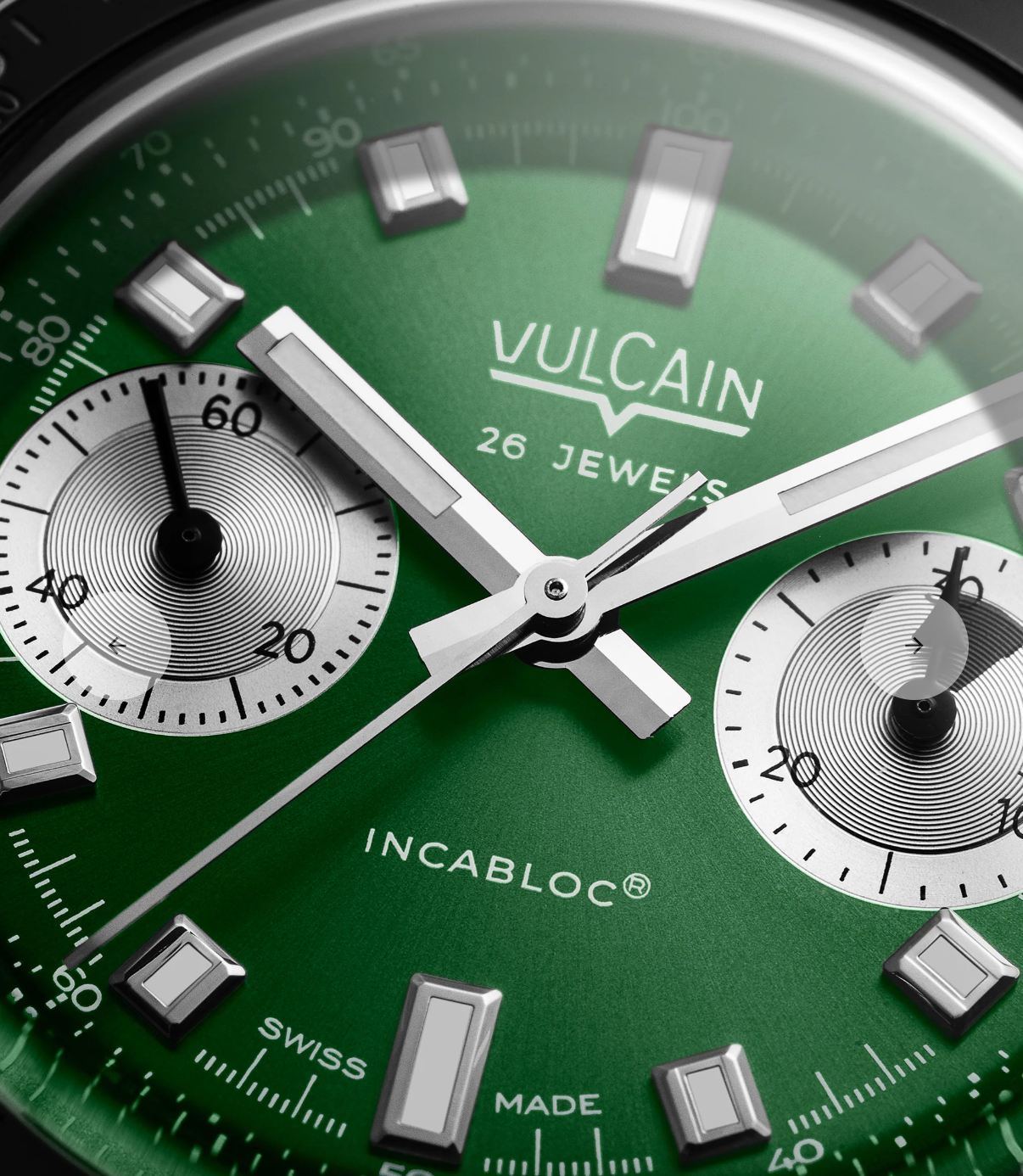Vulcain Skindiver Chronograph Green Bracelet Limited Edition Watch VLC-103 Image 2