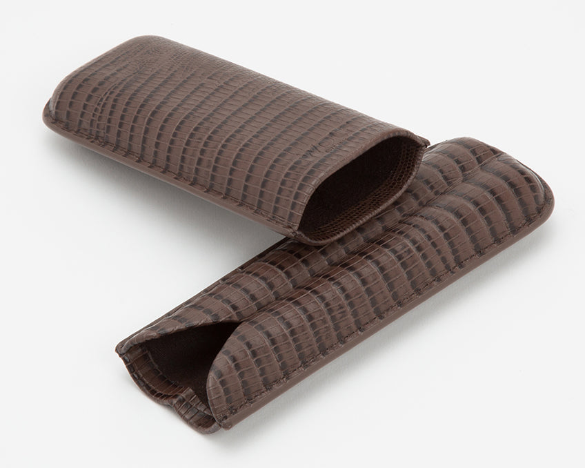 Wolf Cigar Case Blake 2 Piece Brown Teju Lizard 306595 Image 3