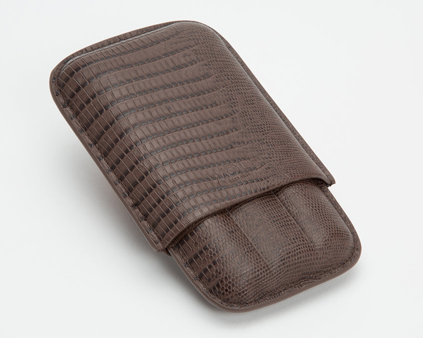 Wolf Cigar Case Blake 3 Piece Brown Teju Lizard 306695 Image 2