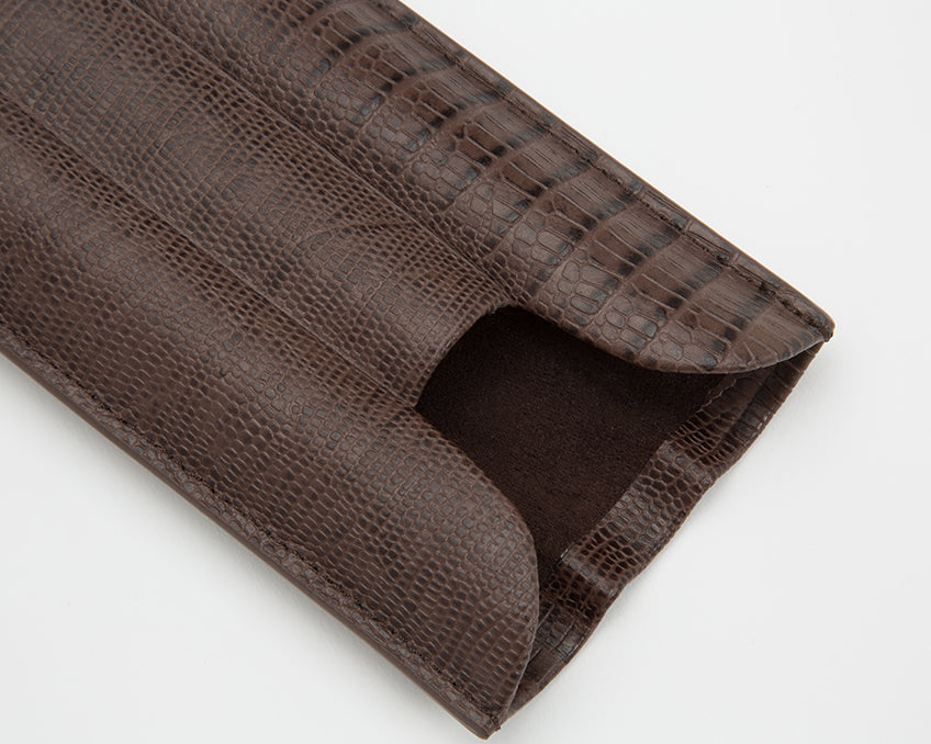 Wolf Cigar Case Blake 3 Piece Brown Teju Lizard 306695 Image 4