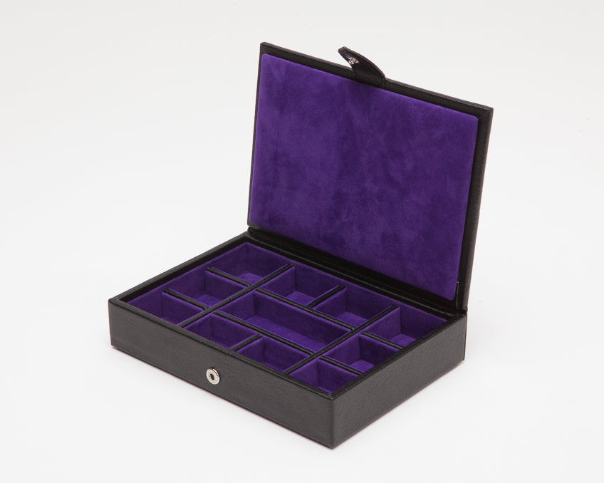 Wolf Cufflink Tie Box Blake Black Purple 305328 Image 3