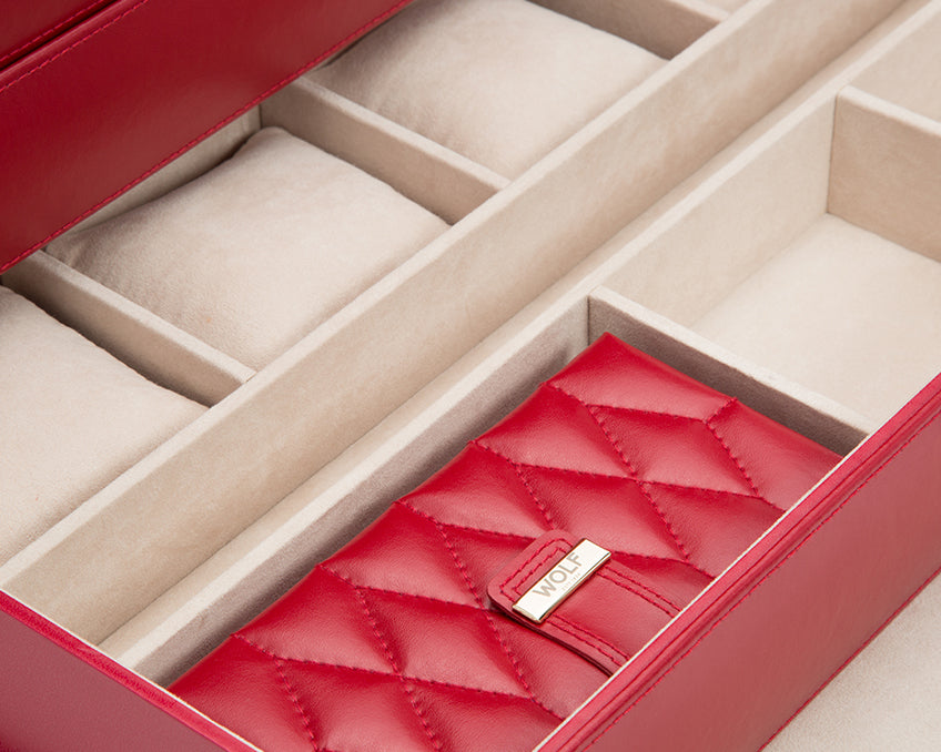 WOLF Jewellery Box Caroline Extra Large Red 329572 Image 3