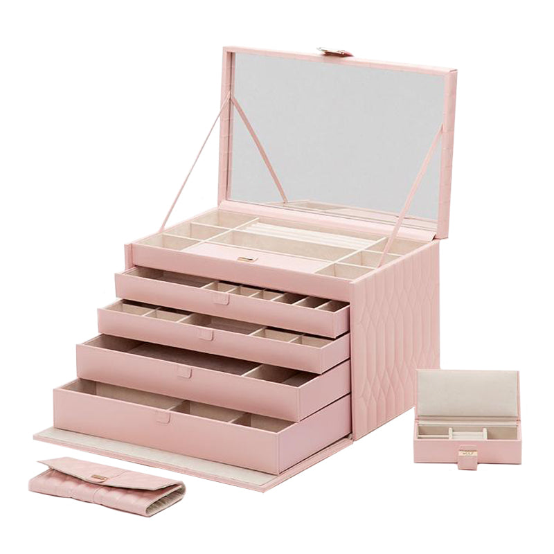 WOLF Jewellery Box Caroline Extra Large Rose Quartz 329515 Image 1