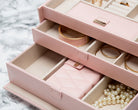 WOLF Jewellery Box Caroline Medium Rose Quartz 329715 Image 3
