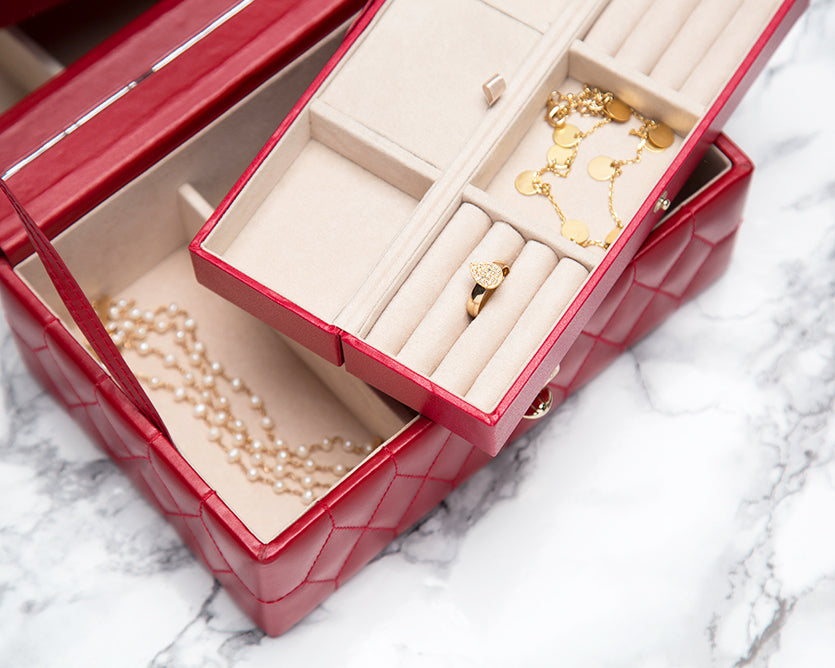 Wolf Jewellery Box Caroline Small Red 329872 Image 5