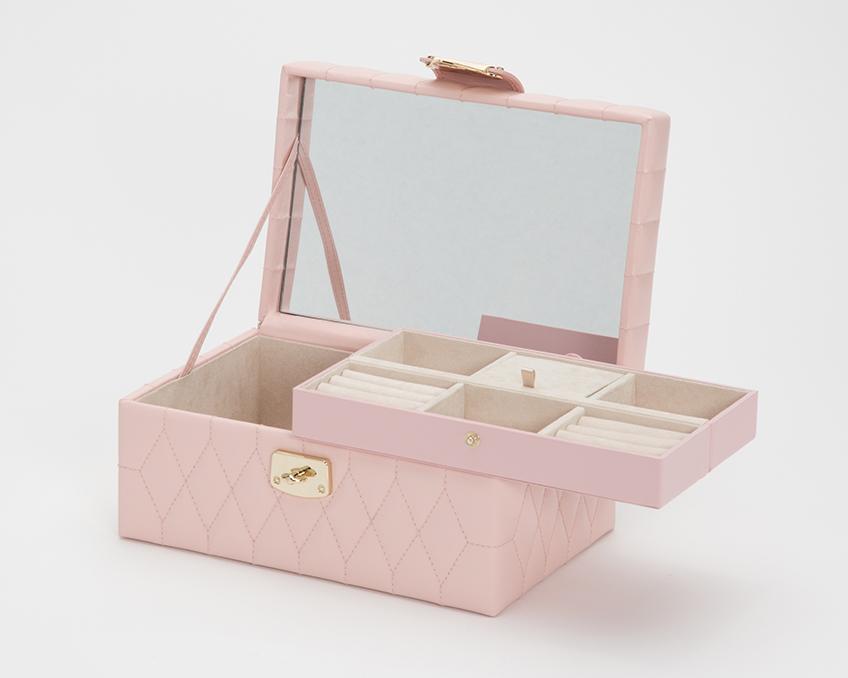 Wolf Jewellery Box Caroline Small Rose Quartz 329815 Image 1
