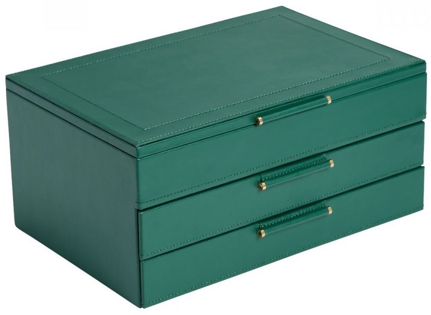 WOLF Jewellery Box Sophia With Drawers Forest Green 392012 Image 2