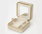 Wolf Jewellery Case Caroline Zip Travel Champagne 329946 Image 3