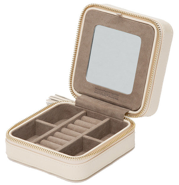 WOLF Jewellery Case Caroline Zip Travel Cream 329953 Image 1