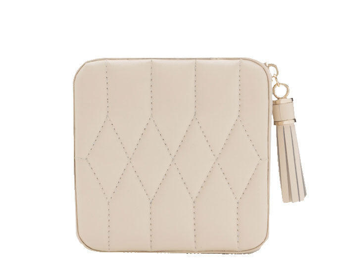 WOLF Jewellery Case Caroline Zip Travel Cream 329953 Image 2
