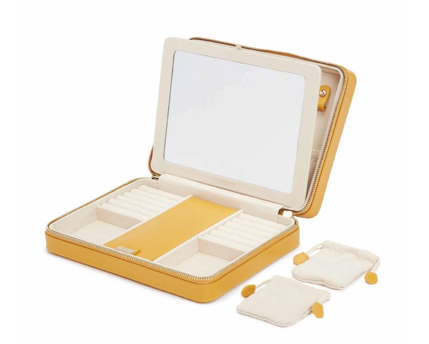 WOLF Jewellery Case Maria Zip Large Musturd 766193 Image 4