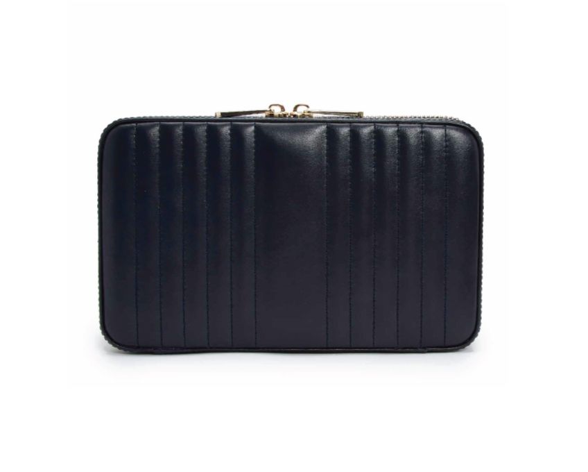 WOLF Jewellery Case Maria Zip Medium Navy 766317 Image 6