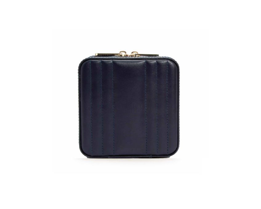 WOLF Jewellery Case Maria Zip Small Navy 766217 Image 5