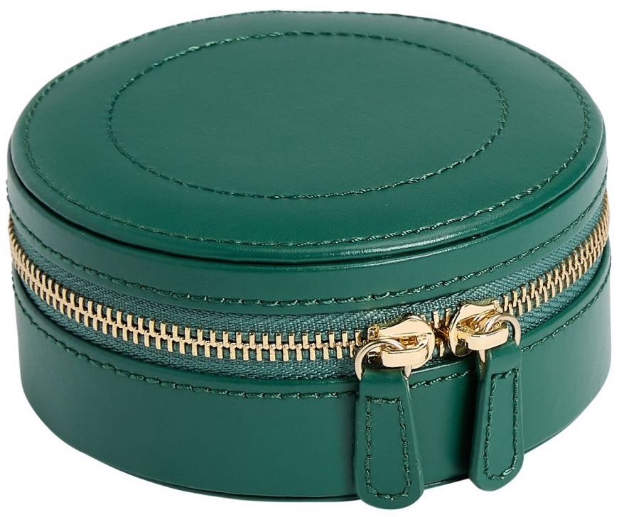 WOLF Jewellery Case Sophia Round Zip Case Forest Green 392312 Image 4