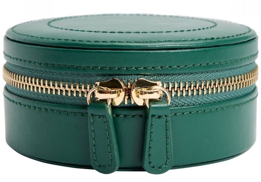 WOLF Jewellery Case Sophia Round Zip Case Forest Green 392312 Image 8