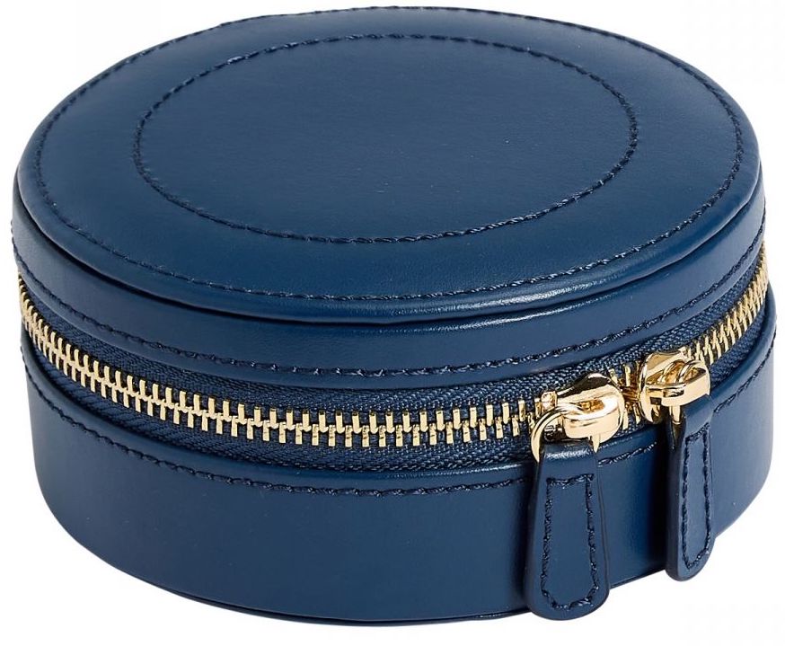 WOLF Jewellery Case Sophia Round Zip Case Indigo 392317 Image 4