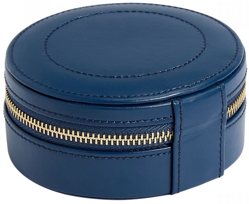 WOLF Jewellery Case Sophia Round Zip Case Indigo 392317 Image 5