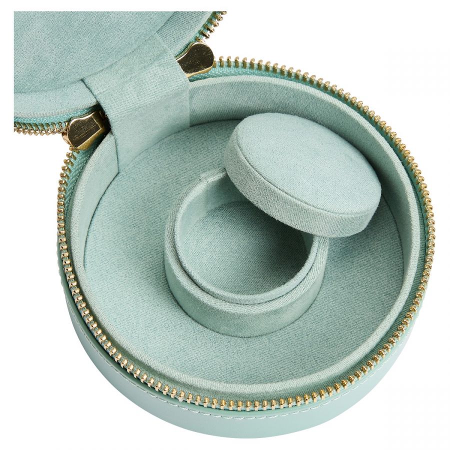WOLF Jewellery Case Sophia Round Zip Case Jade 392330 Image 6