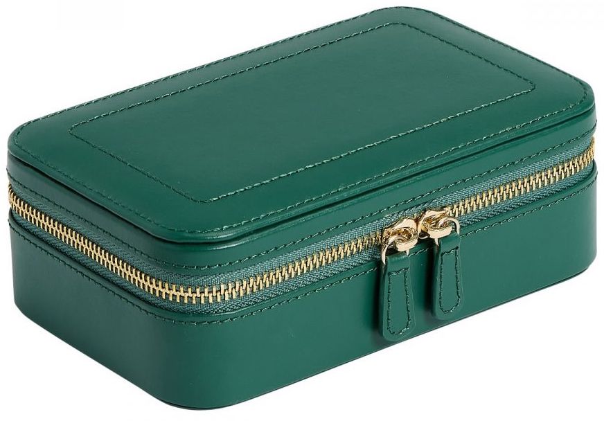 WOLF Jewellery Case Sophia Zip Case Forest Green 392212 Image 2