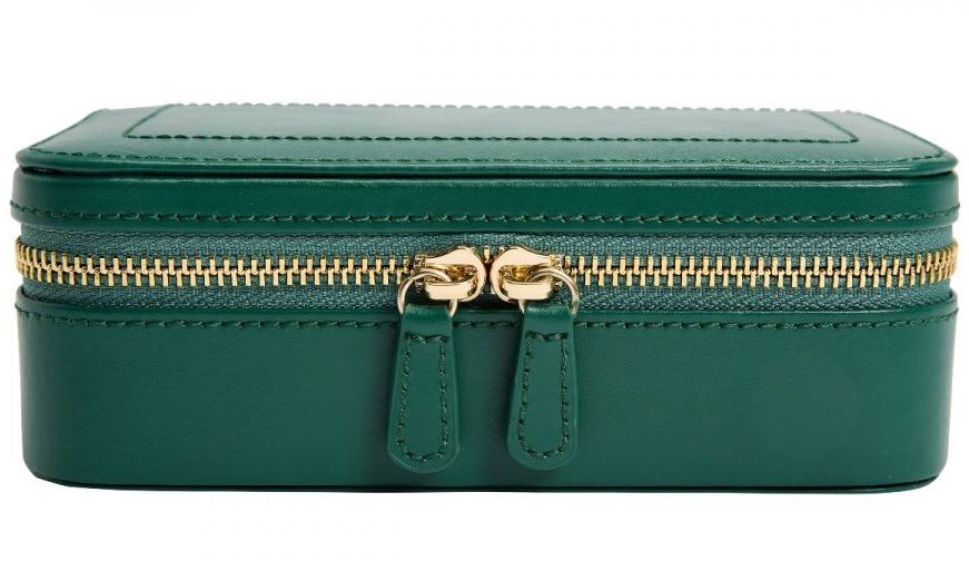 WOLF Jewellery Case Sophia Zip Case Forest Green 392212 Image 3