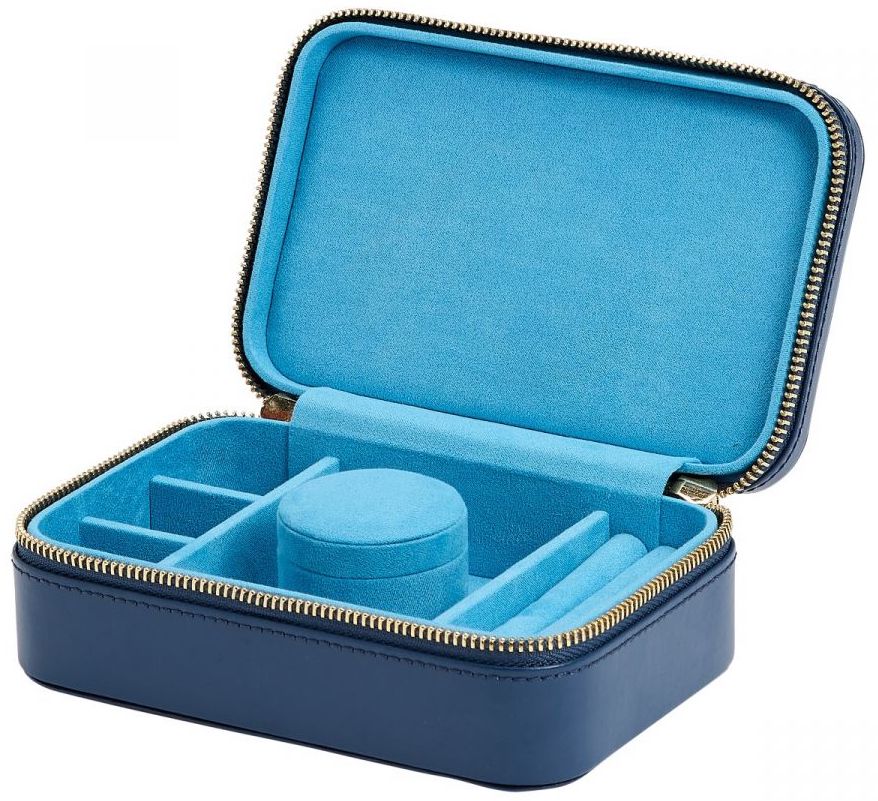 WOLF Jewellery Case Sophia Zip Case Indigo 392217 Image 1