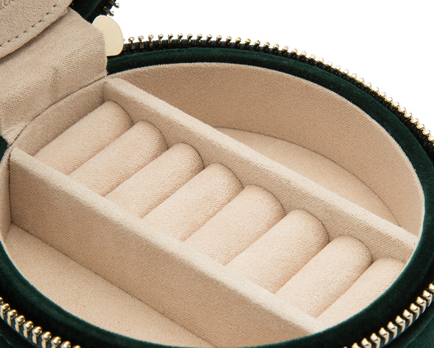 WOLF Jewellery Travel Case Zoe Round Forest Green 393212 Image 5