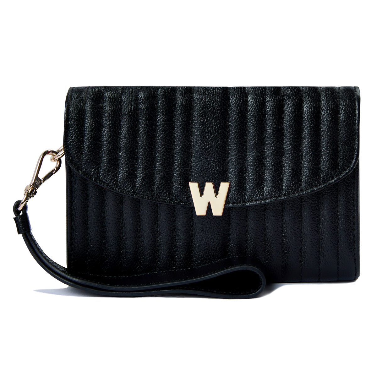 Wolf Mimi Collection Leather Black Crossbody Bag with Wristlet 768302 Image 2
