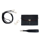 Wolf Mimi Collection Leather Black Crossbody Bag with Wristlet 768302 Image 5