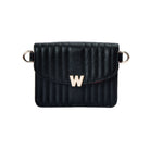 Wolf Mimi Collection Leather Black Mini Bag with Wristlet and Lanyard 768402 Image 3