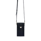 Wolf Mimi Collection Leather Black Phone Case with Wristlet and Lanyard 768502 Image 1