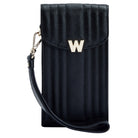 Wolf Mimi Collection Leather Black Phone Case with Wristlet and Lanyard 768502 Image 2