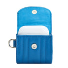 Wolf Mimi Collection Leather Blue Earpods Case with Wristlet 768124 Image 3