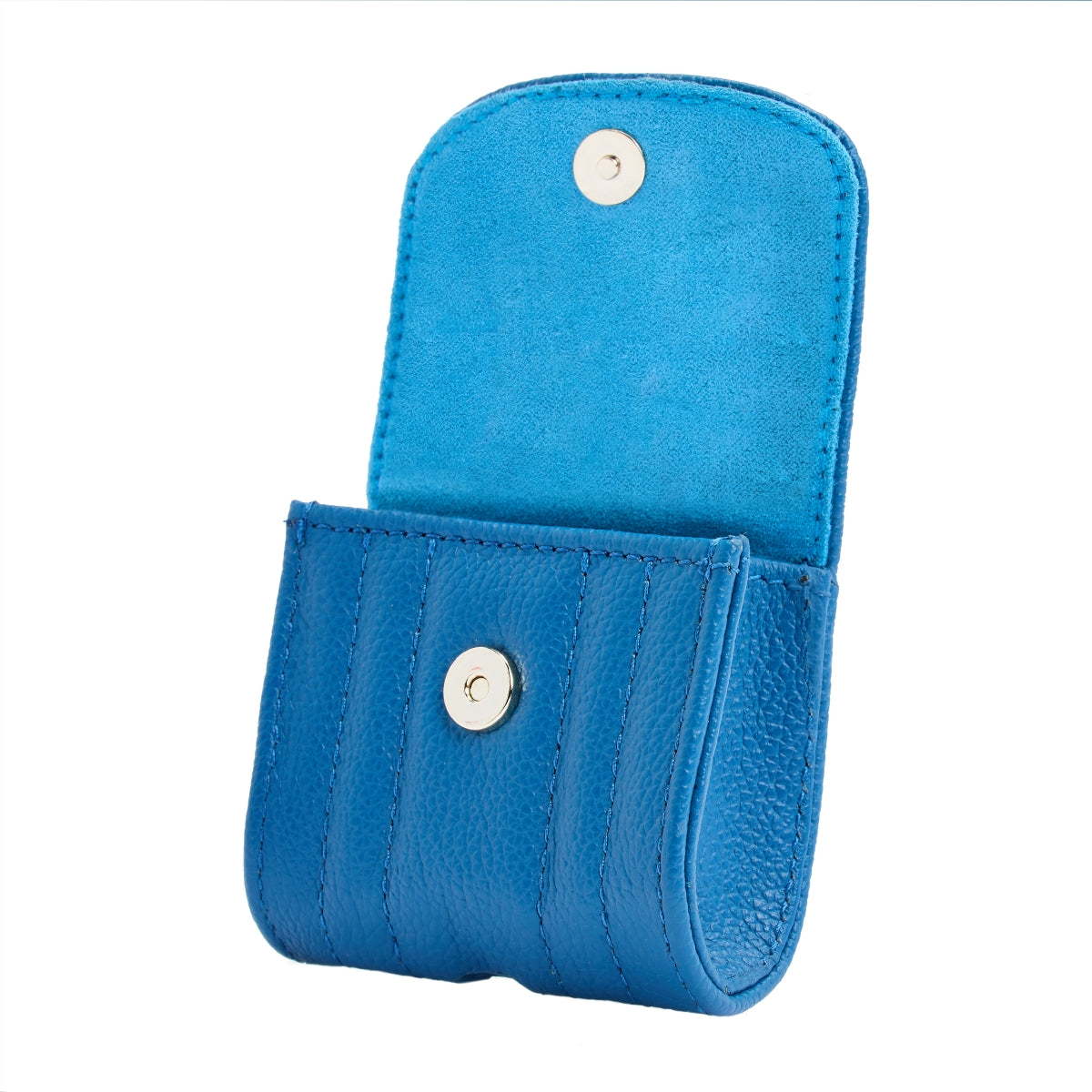 Wolf Mimi Collection Leather Blue Earpods Case with Wristlet 768124 Image 4