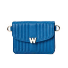 Wolf Mimi Collection Leather Blue Mini Bag with Wristlet and Lanyard 768424 Image 2