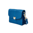 Wolf Mimi Collection Leather Blue Mini Bag with Wristlet and Lanyard 768424 Image 3