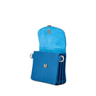 Wolf Mimi Collection Leather Blue Mini Bag with Wristlet and Lanyard 768424 Image 5