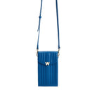 Wolf Mimi Collection Leather Blue Phone Case with Wristlet and Lanyard 768524 Image 1