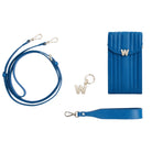 Wolf Mimi Collection Leather Blue Phone Case with Wristlet and Lanyard 768524 Image 3